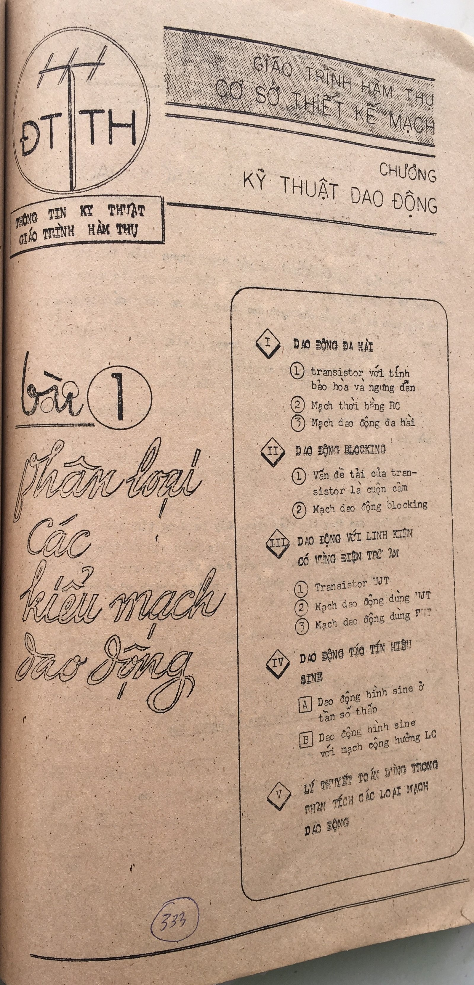 Cơ sở thiết kế mạch - bài 333