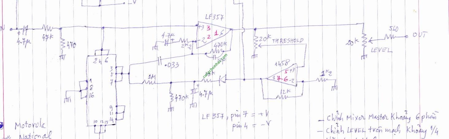 Sơ đồ nguyên lý bo Limiter (compressor)