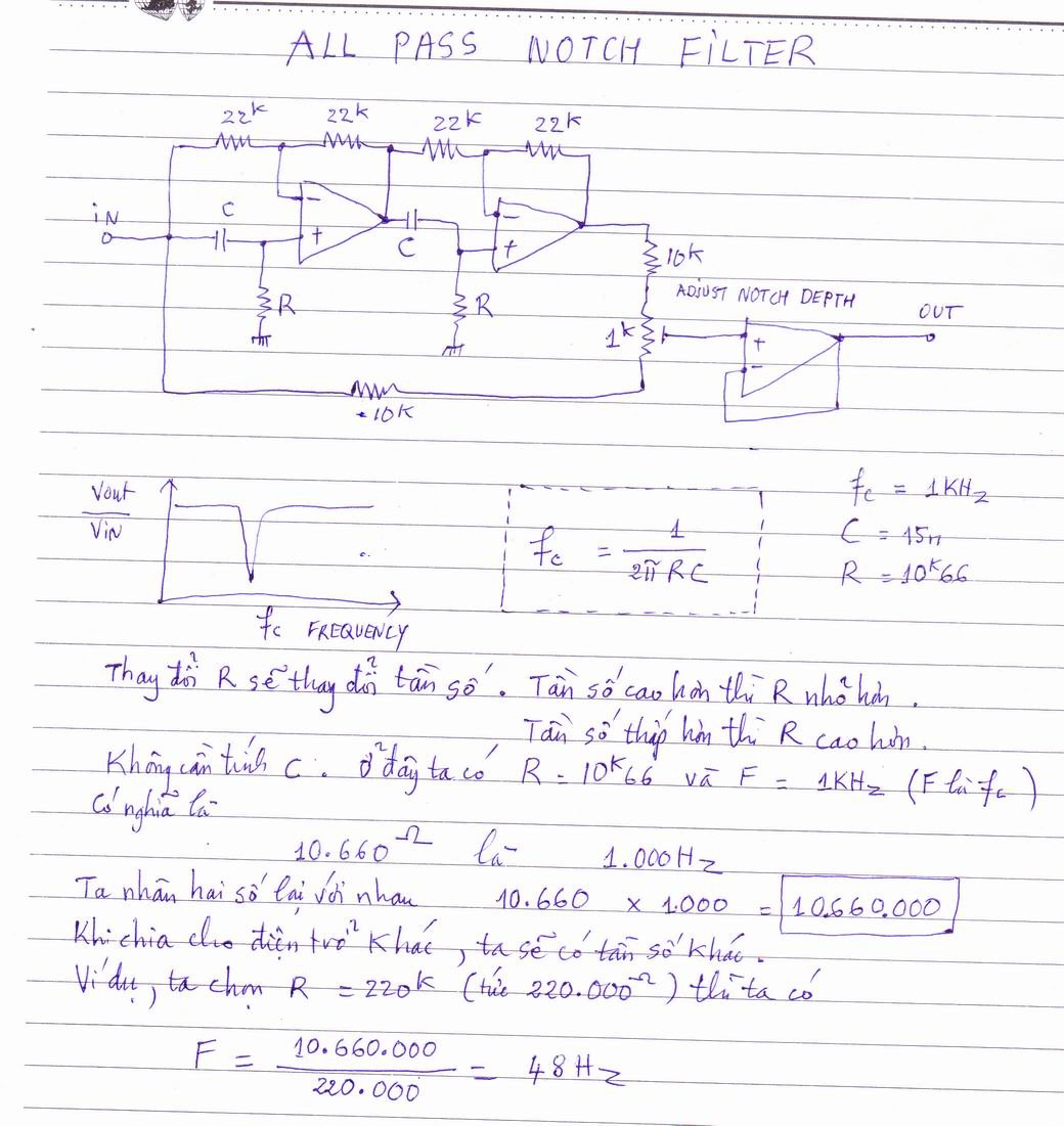 All Pass Filter (dành cho các bạn nào khoái tính toán)