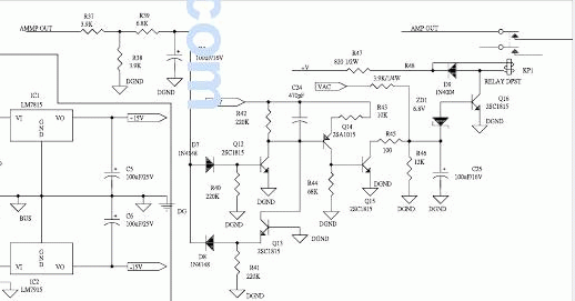 Mạch relay loa của ampli Phonic