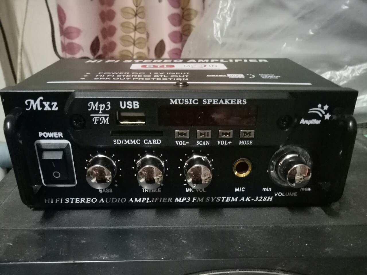 Ampli karaoke 12v mini thêm echo rời