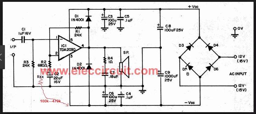 Mạch CS ráp bằng TDA2030