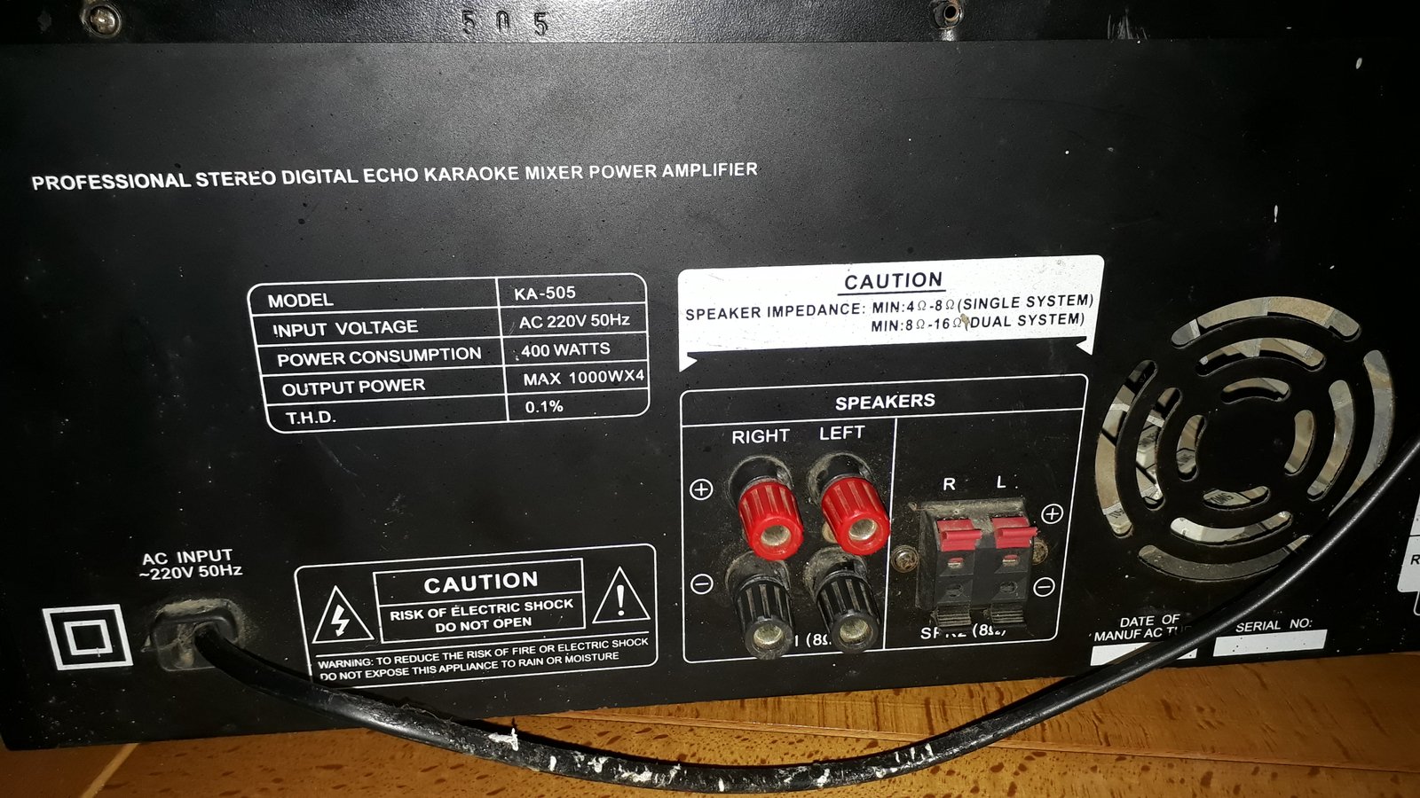 amply bị hỏng công suất