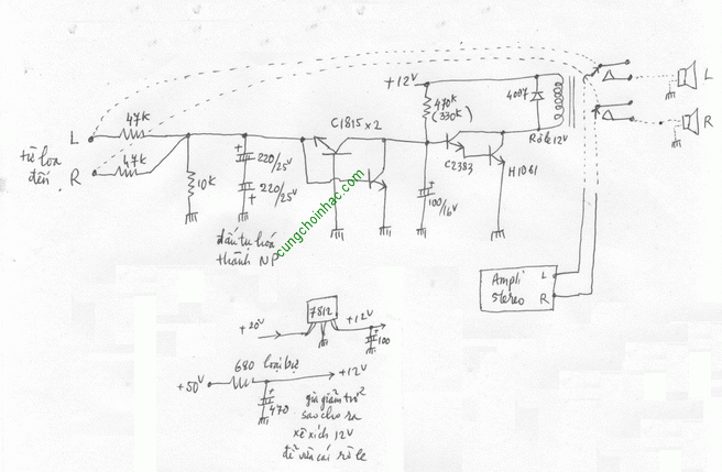 Mạch bảo vệ loa stereo