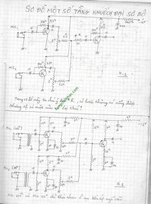Một số mạch khuyếch đại sơ bộ