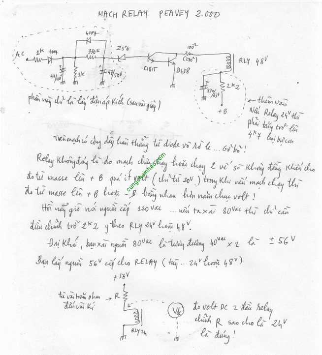 Mạch công suất peavey 2000 (pv 2000)