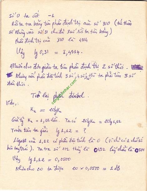 Decibel, Lôgarit thập phân