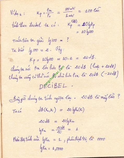 Decibel, Lôgarit thập phân