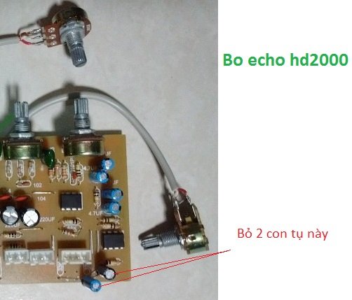 Xác định 2 con tụ trên bo echo hd2000