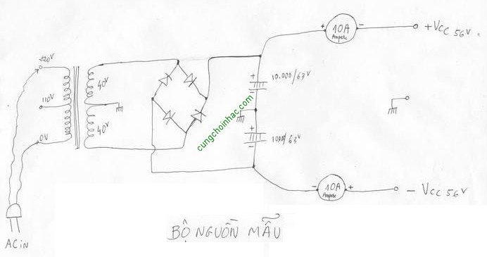 Bộ nguồn mẫu cho mạch Công Suất
