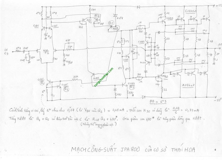 Mach công suất JPA 800 Thái Hoa