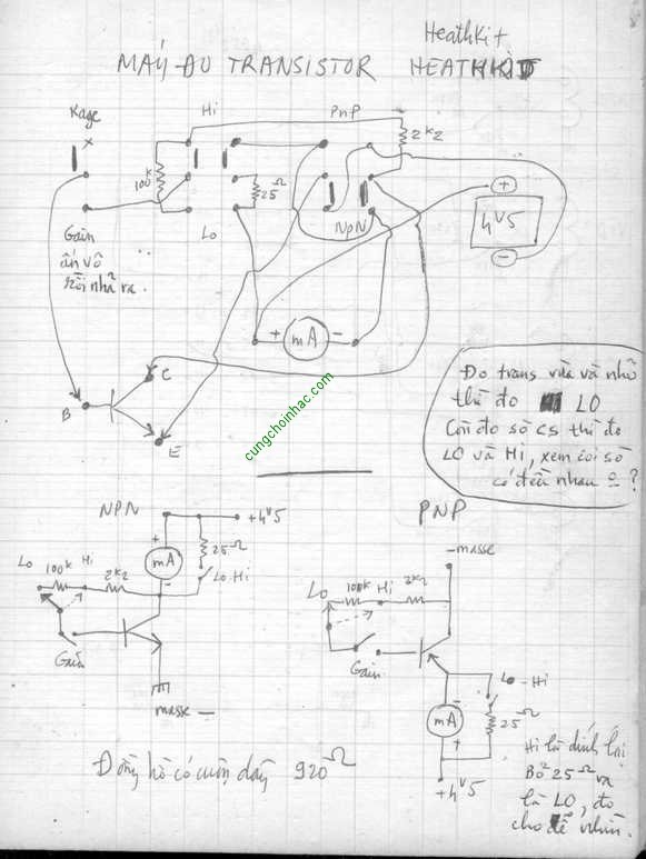 Máy đo transistor Heathkit