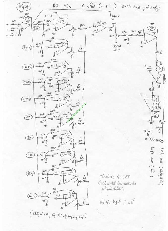 Mạch EQ 10 cần